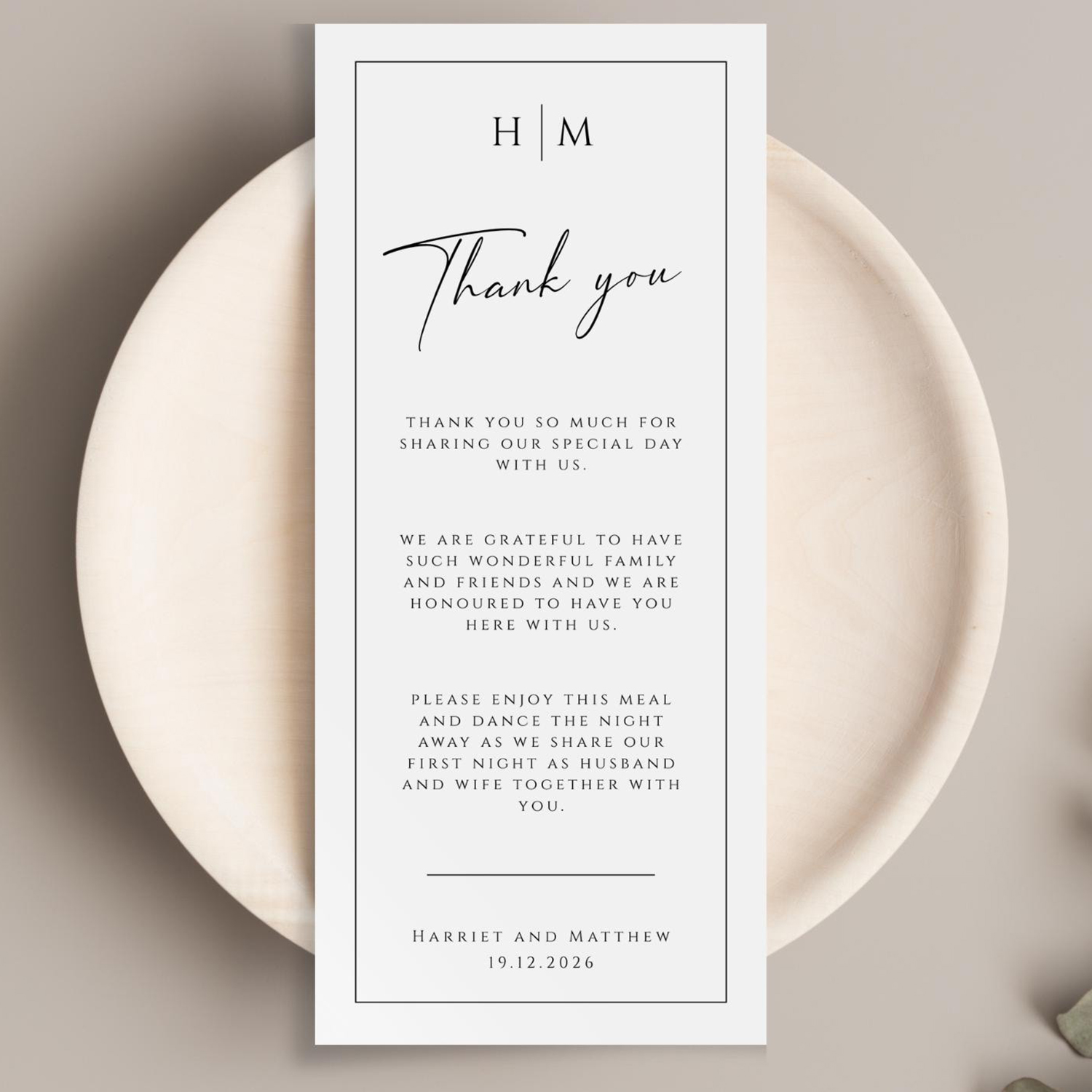 Desk Setup Minimalist - Personalized Table Card Wedding Table Decor