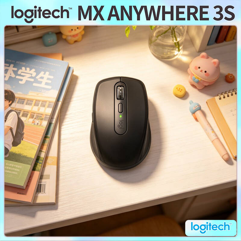 Desk Setup For Work - Premium MX Anywhere 3S Mouse -