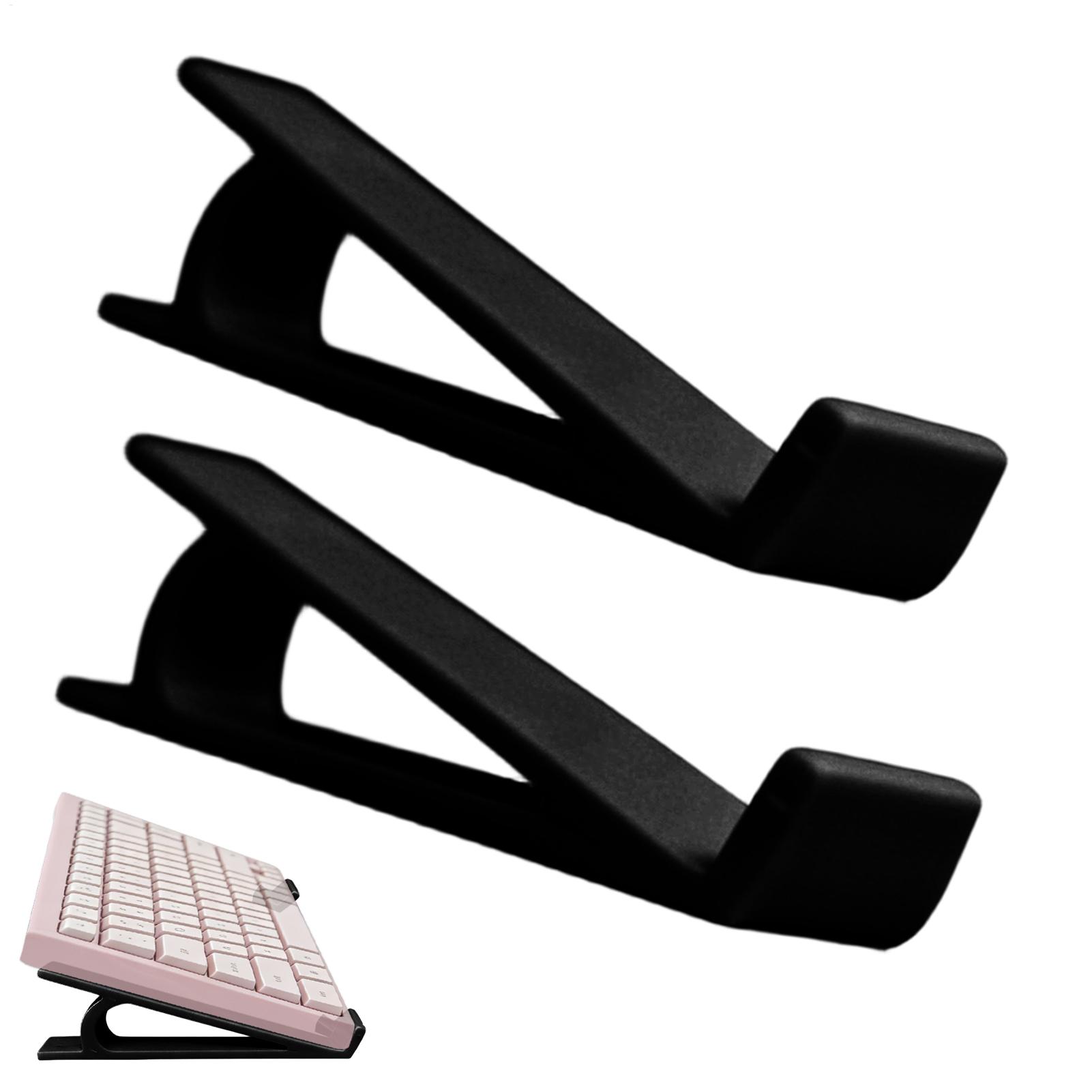 Desk Setup Gaming - Ergonomic Non Slip Keyboard Riser 2Pcs