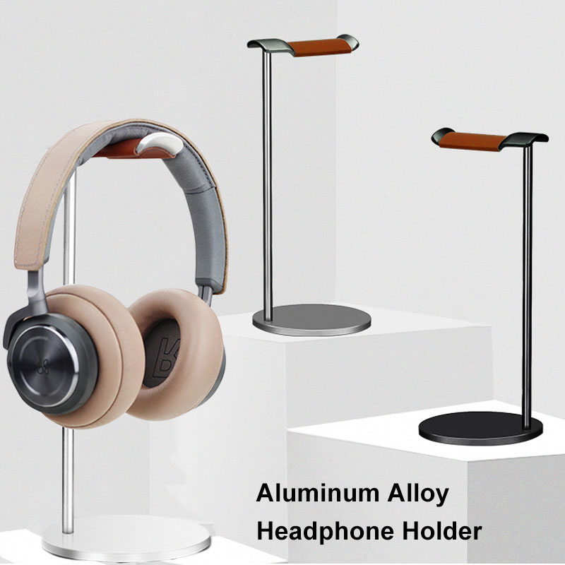 Desk Setup Gaming - Curved Aluminum Headphone Stand Rack Sturdy