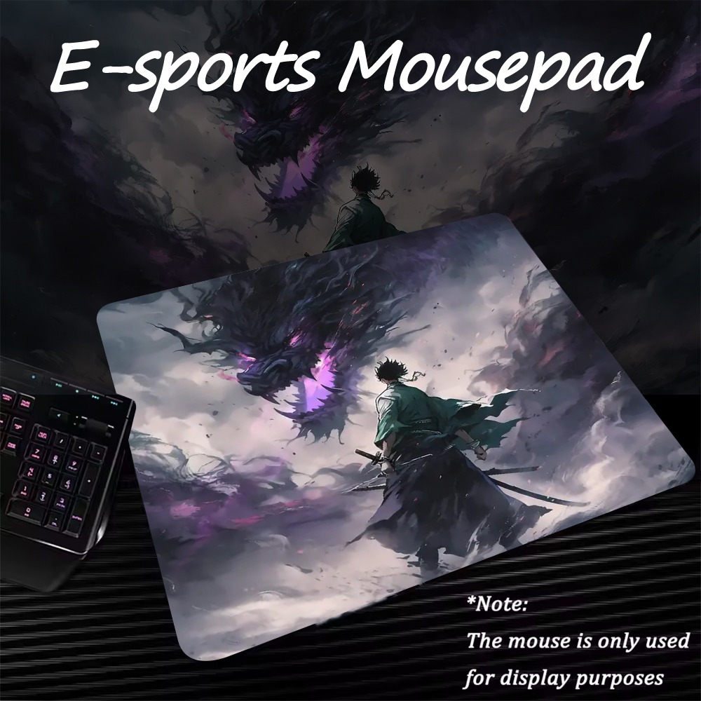 Your Desk Setup - E-sports Mousepad: Samurai vs. Dark Dragon