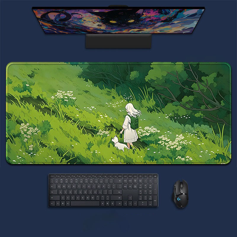 Anime Girl Forest Landscape La - Desk Setup Natural ulasan dan harga
