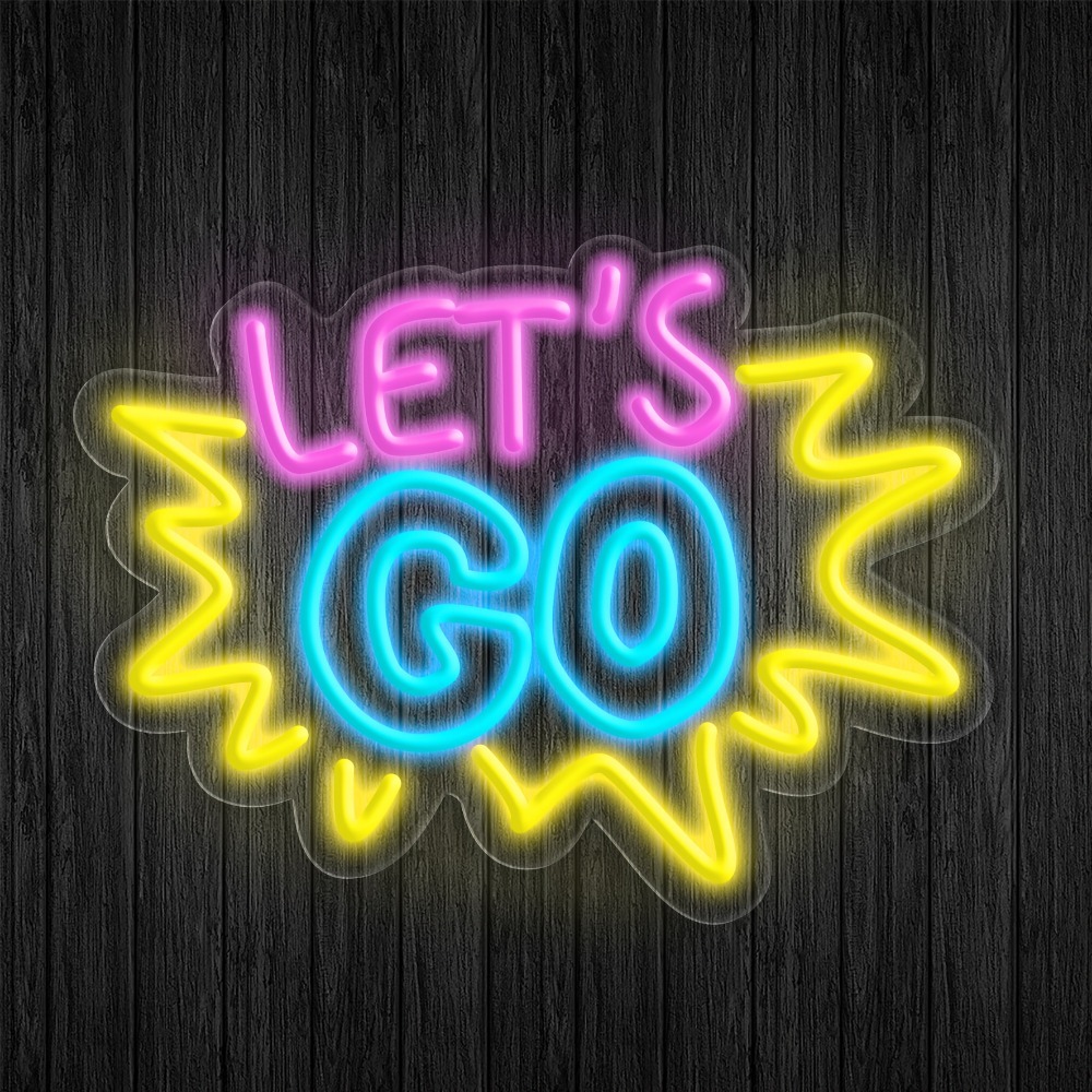 LET'S GO Multicolor LED Neon S - Desk Setup Inspiration ulasan dan harga