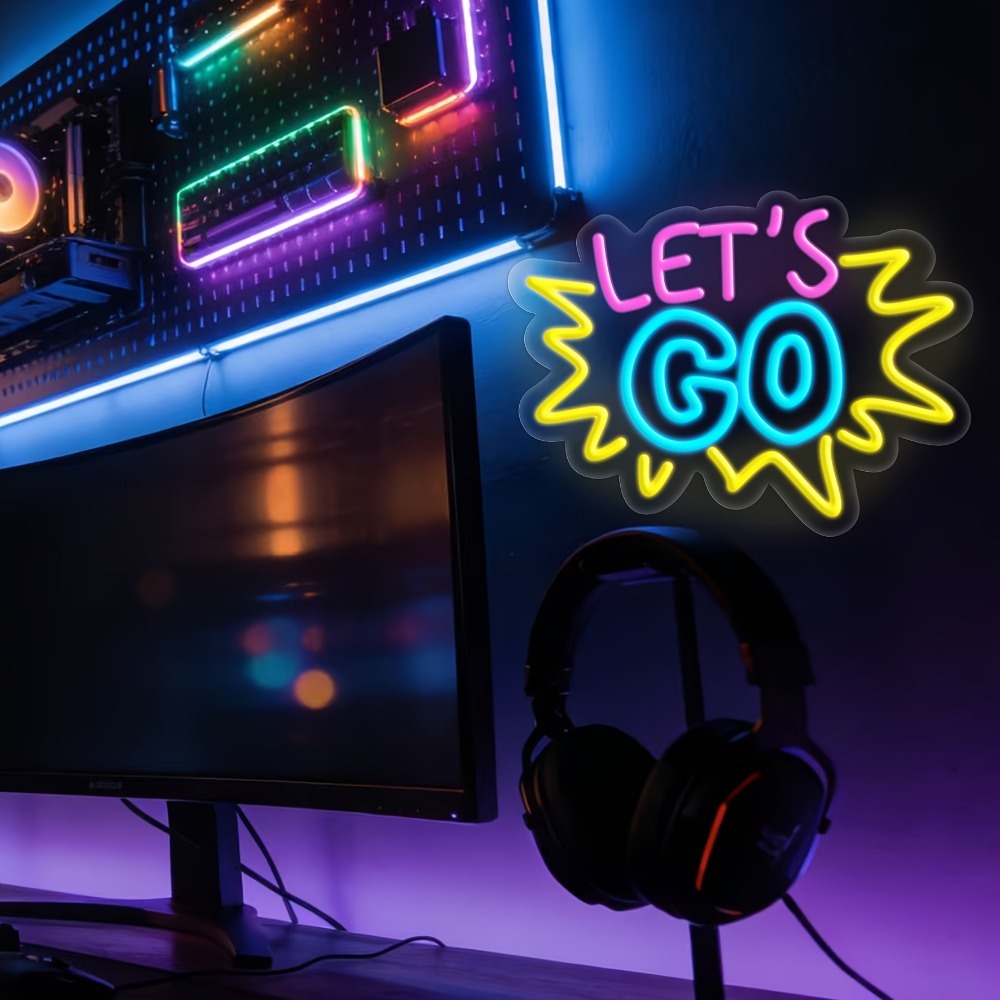 LET'S GO Multicolor LED Neon S - Desk Setup Inspiration ulasan dan harga