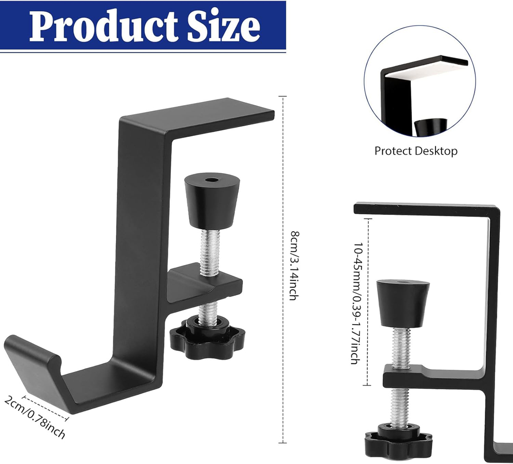Aluminum Alloy Headphone Hook  - Desk Setup Gaming ulasan dan harga