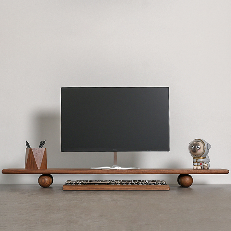 Natural Wood Desktop Riser Dua - Desk Setup Natural ulasan dan harga