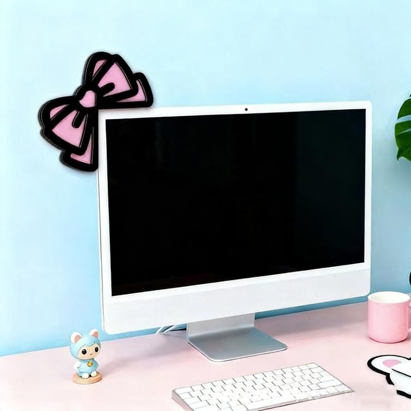 New 1/2Pcs Wooden Bowknot PC A - Desk Setup Gaming ulasan dan harga