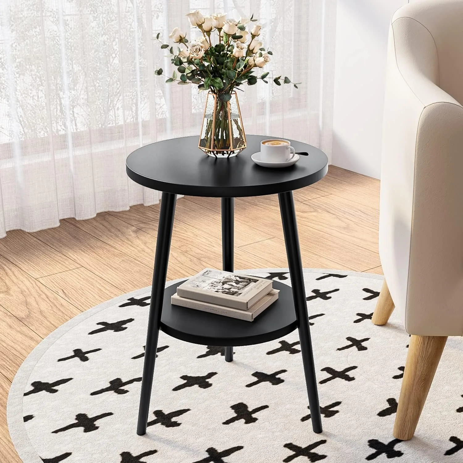 Double Layered Circular Dining - Desk Setup Minimalist ulasan dan harga