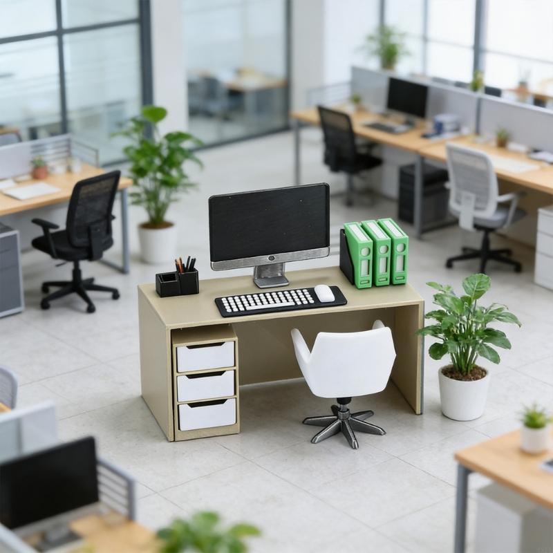  Miniature Offices Setup With  - Desk Setup Natural ulasan dan harga