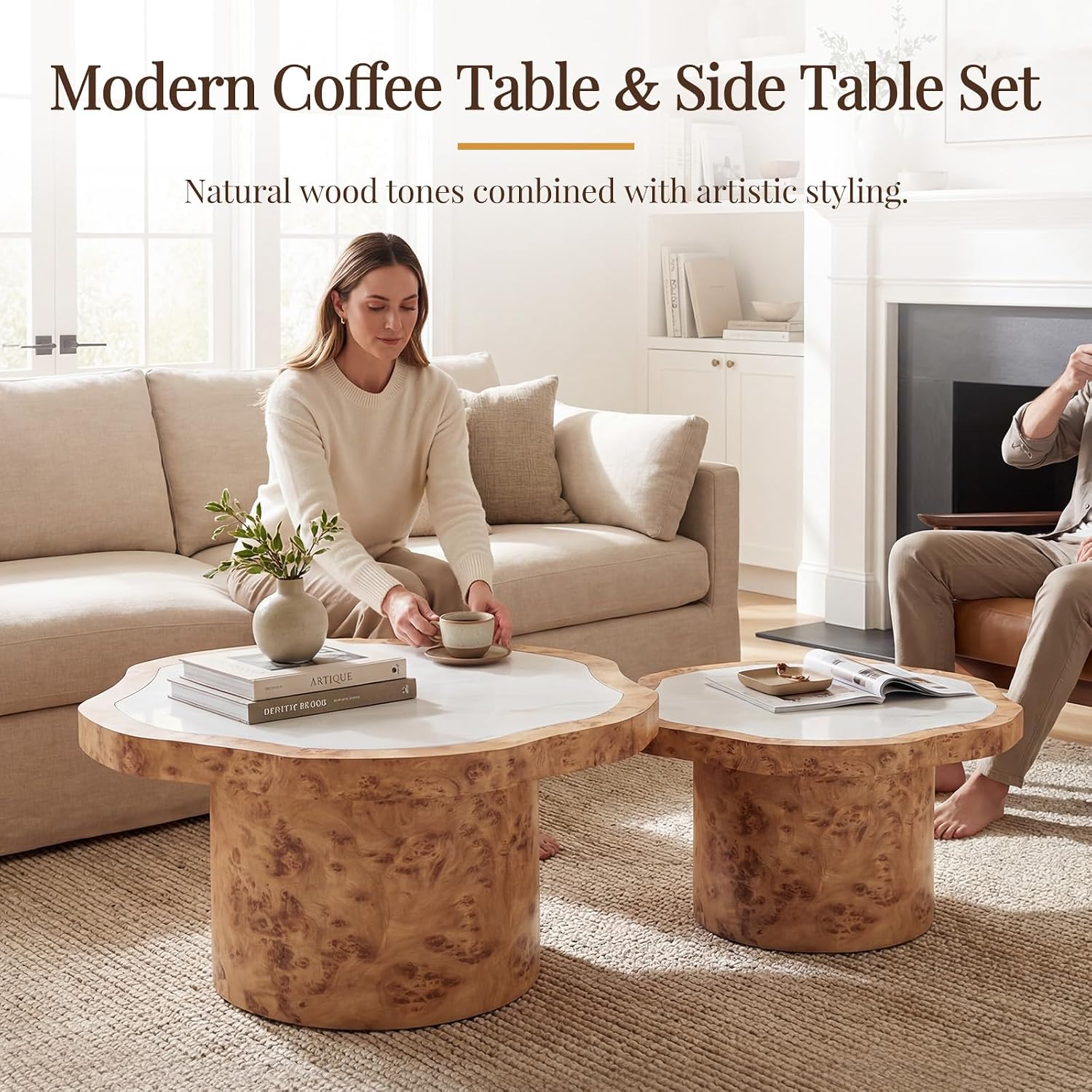 Nesting Coffee Table Set of 2, - Desk Setup Minimalist ulasan dan harga