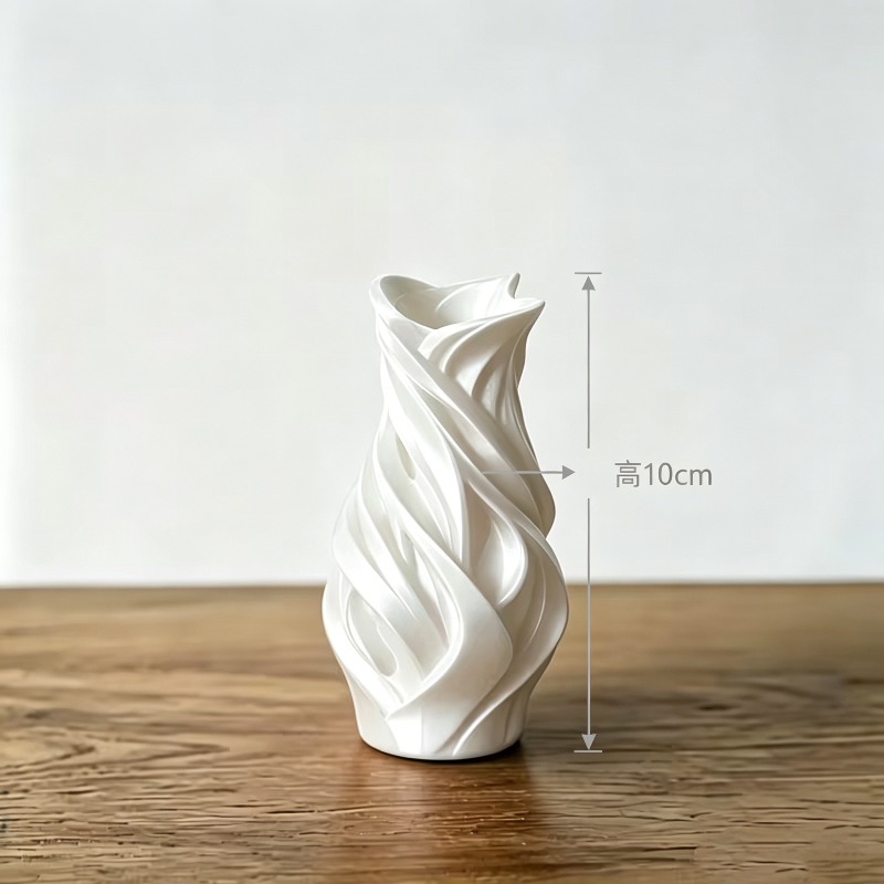 3D Printed Twisted Wave Vase O - Desk Setup Minimalist ulasan dan harga