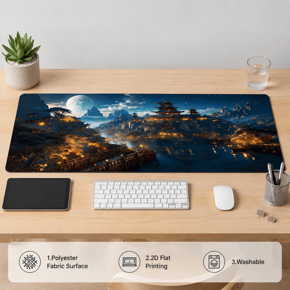 Original fantasy night city mo - Desk Setup For Work ulasan dan harga