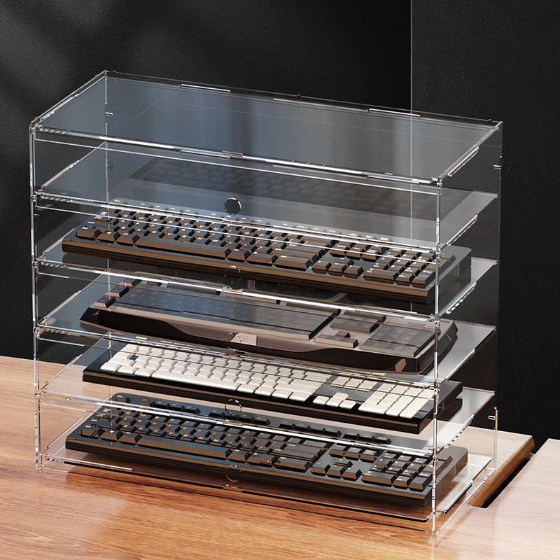 Premium Clear Acrylic Dustproo - Desk Setup Pegboard ulasan dan harga
