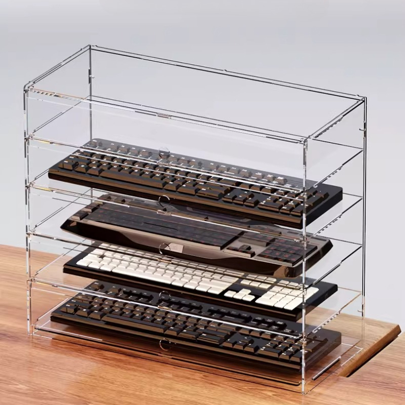 Premium Clear Acrylic Dustproo - Desk Setup Pegboard ulasan dan harga