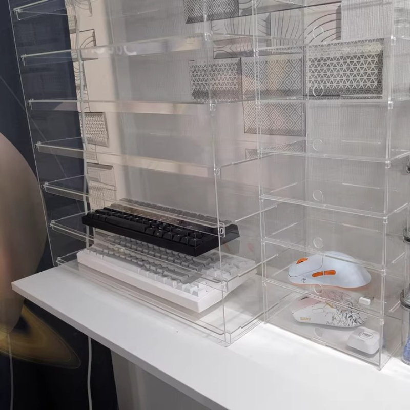 Premium Clear Acrylic Dustproo - Desk Setup Pegboard ulasan dan harga