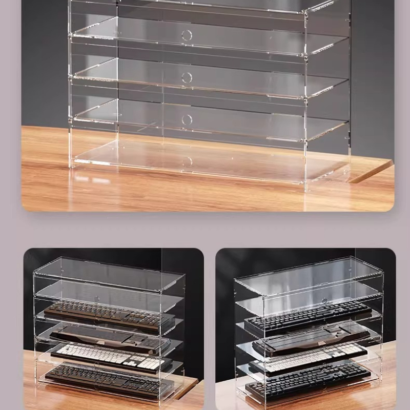 Premium Clear Acrylic Dustproo - Desk Setup Pegboard ulasan dan harga
