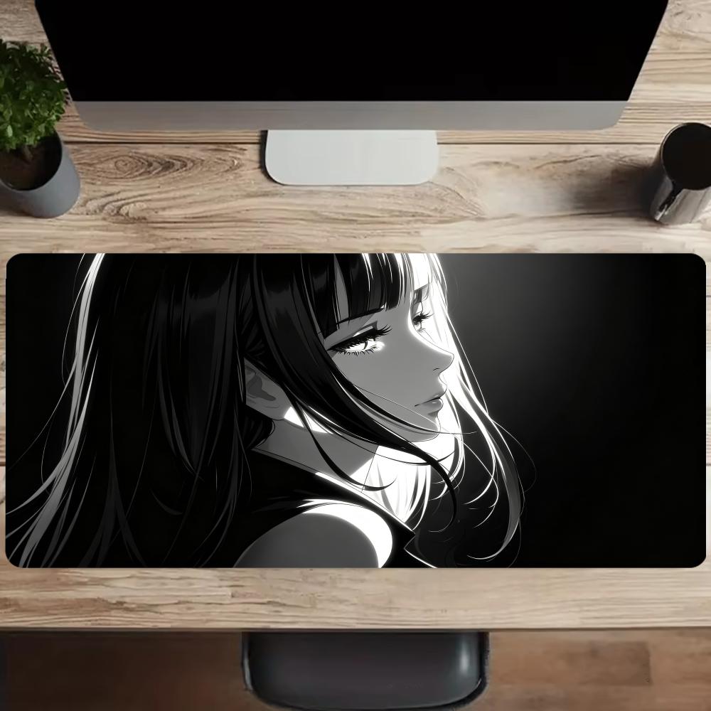 Dark Anime Girl Mouse Pad Desk - Desk Setup For Work ulasan dan harga
