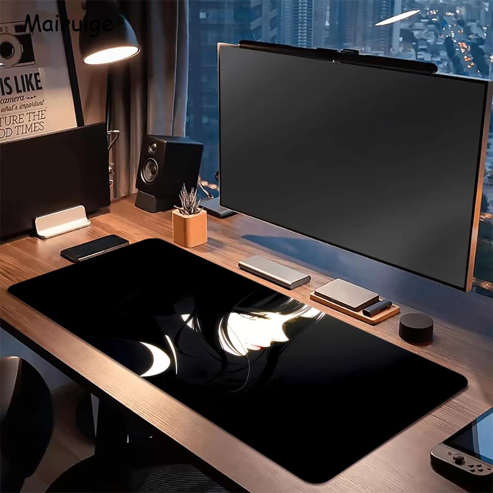 Dark Anime Girl Mouse Pad Desk - Desk Setup For Work ulasan dan harga
