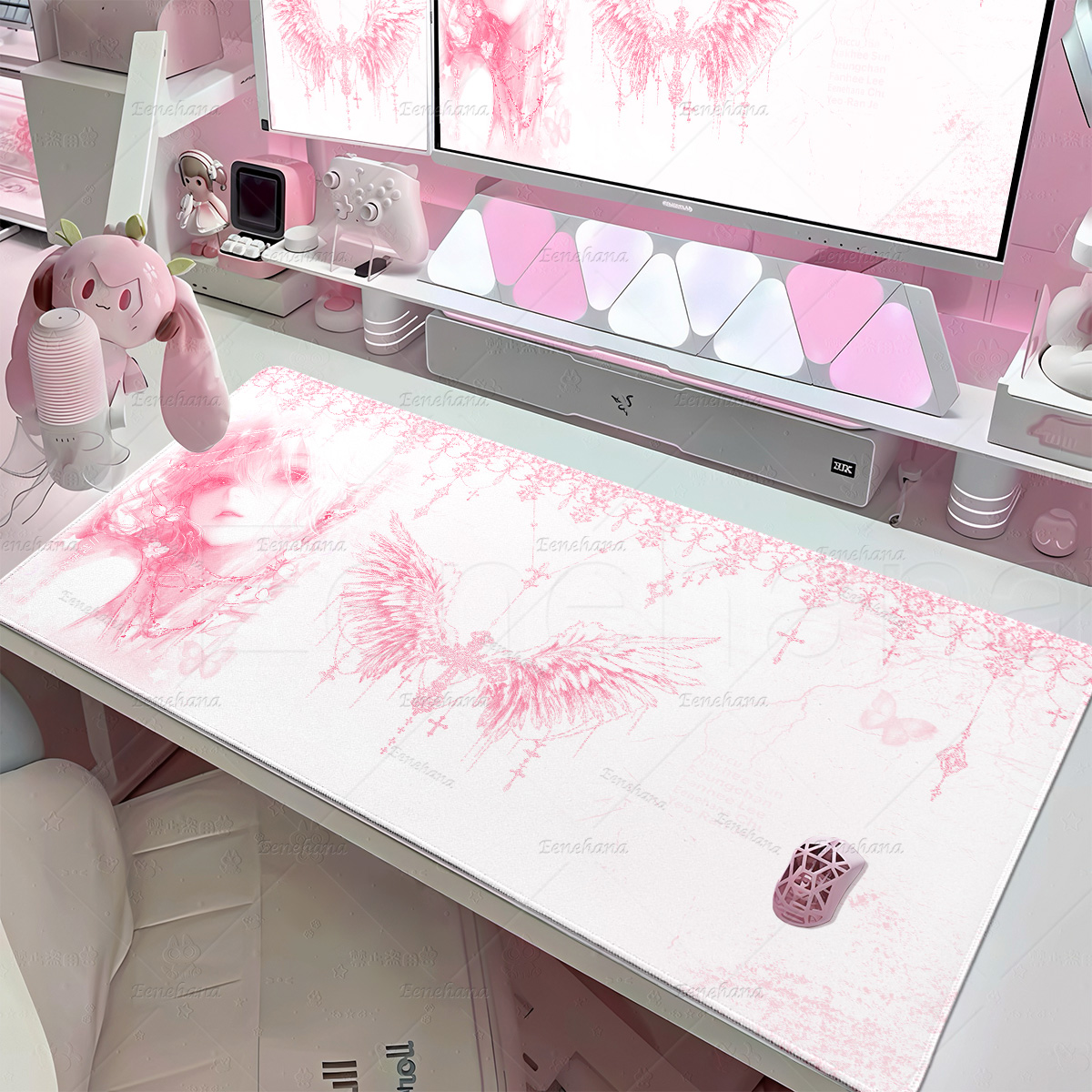 Angel Girls Mouse Pad Bule Pin - Desk Setup Pegboard ulasan dan harga