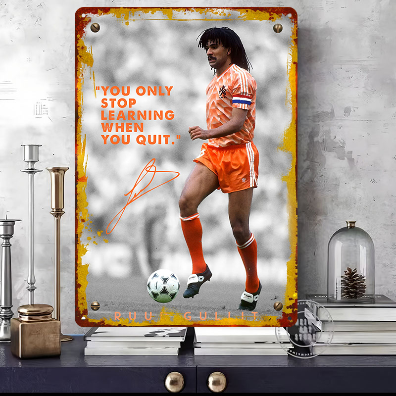 Ruud Gullit Football Player Wa - Desk Setup Vintage ulasan dan harga