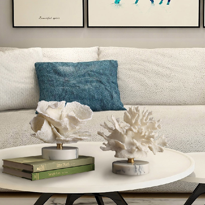 Nordic Style Simulated Coral R - Desk Setup Minimalist ulasan dan harga