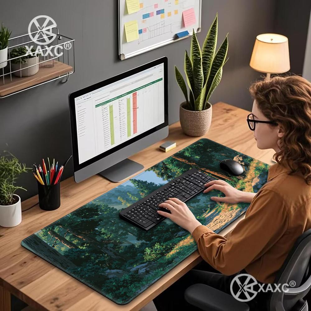 Forest Escape XXL Mouse Pad Tr - Desk Setup Natural ulasan dan harga