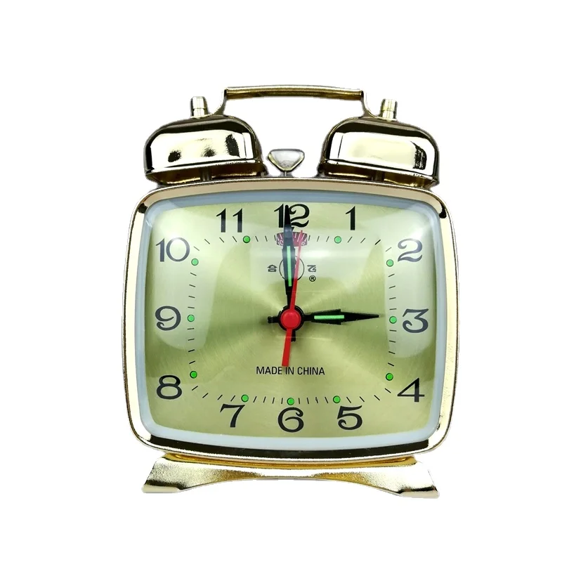 Metal Mechanical Alarm Clock C - Desk Setup Vintage ulasan dan harga