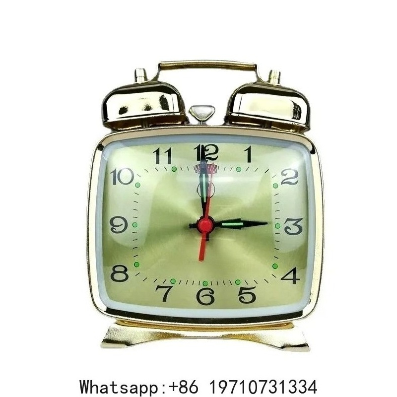 Metal Mechanical Alarm Clock C - Desk Setup Vintage ulasan dan harga
