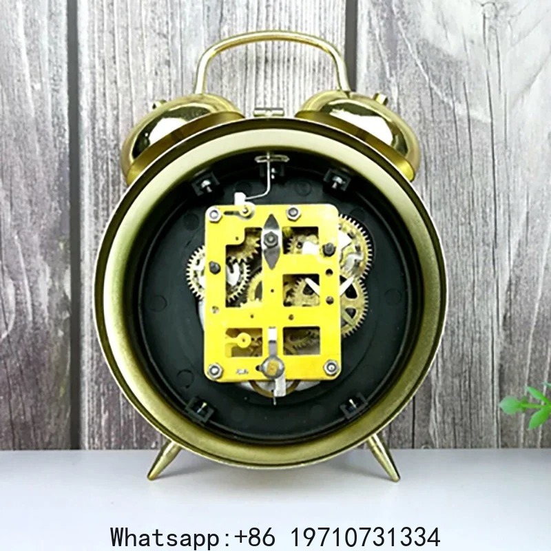 Metal Mechanical Alarm Clock C - Desk Setup Vintage ulasan dan harga
