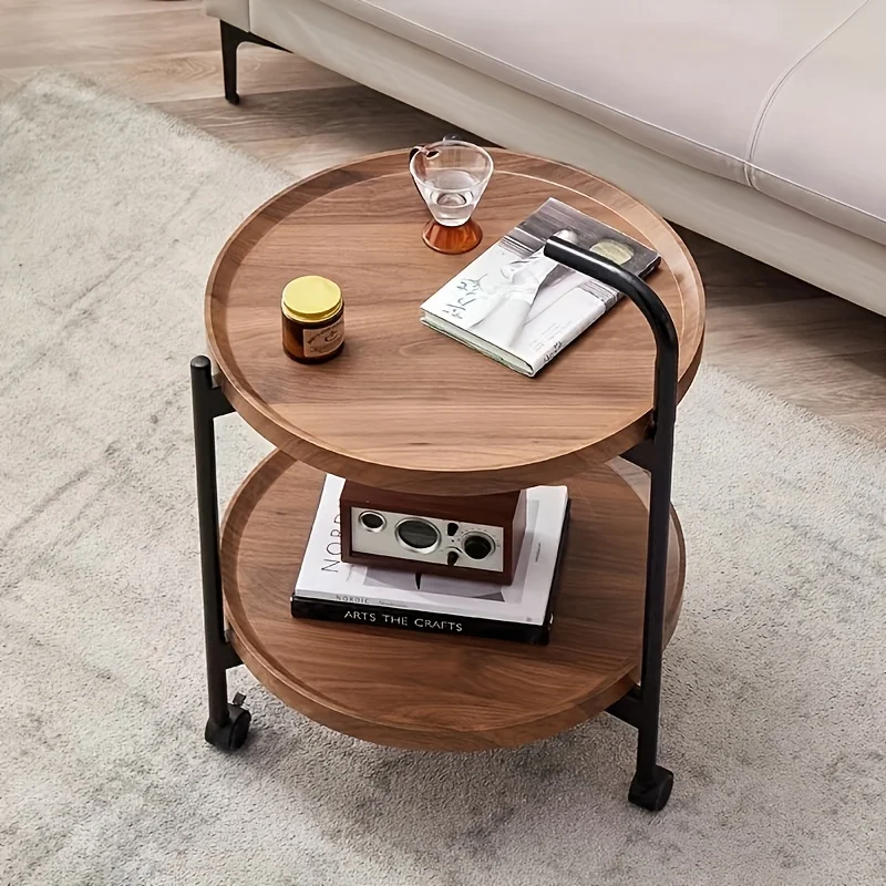 Nordic Style Rolling Side Tabl - Desk Setup Minimalist ulasan dan harga