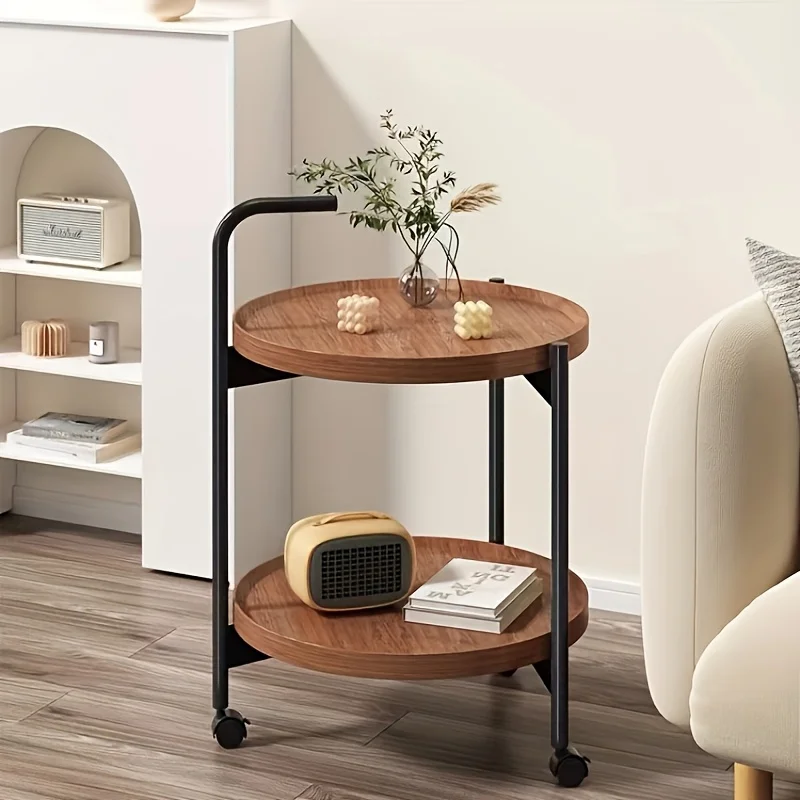 Nordic Style Rolling Side Tabl - Desk Setup Minimalist ulasan dan harga