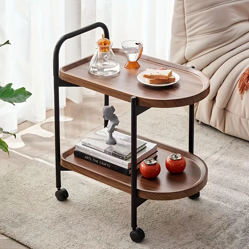 Nordic Style Rolling Side Tabl - Desk Setup Minimalist ulasan dan harga